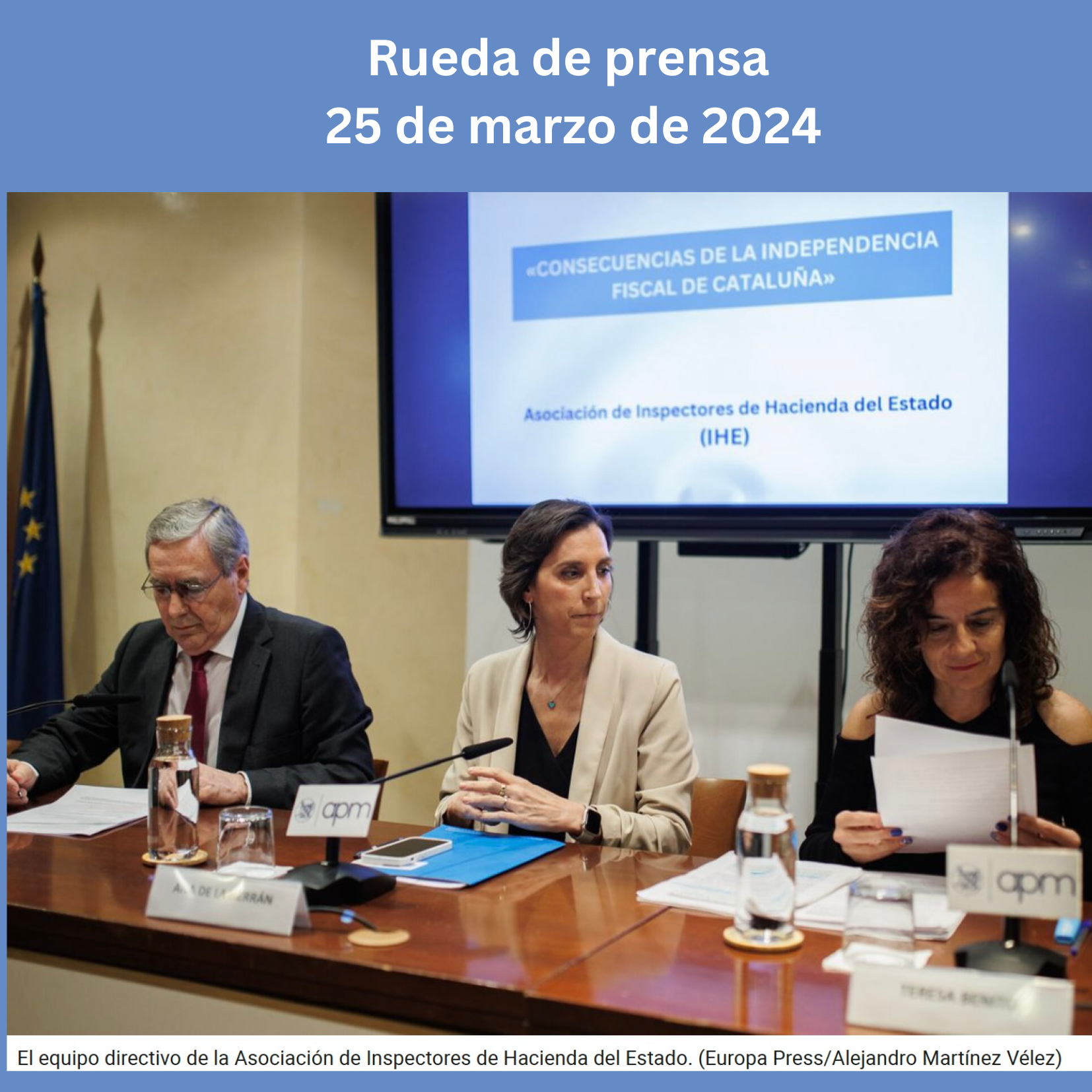 Rueda de Prensa de la Asociación de Inspectores de Hacienda del Estado